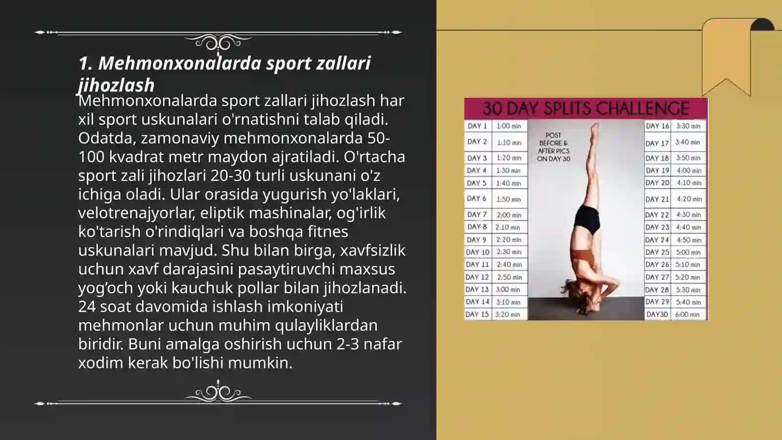 Mehmonxonalarda sport va fitnes xizmatlarini tashkil etish 3