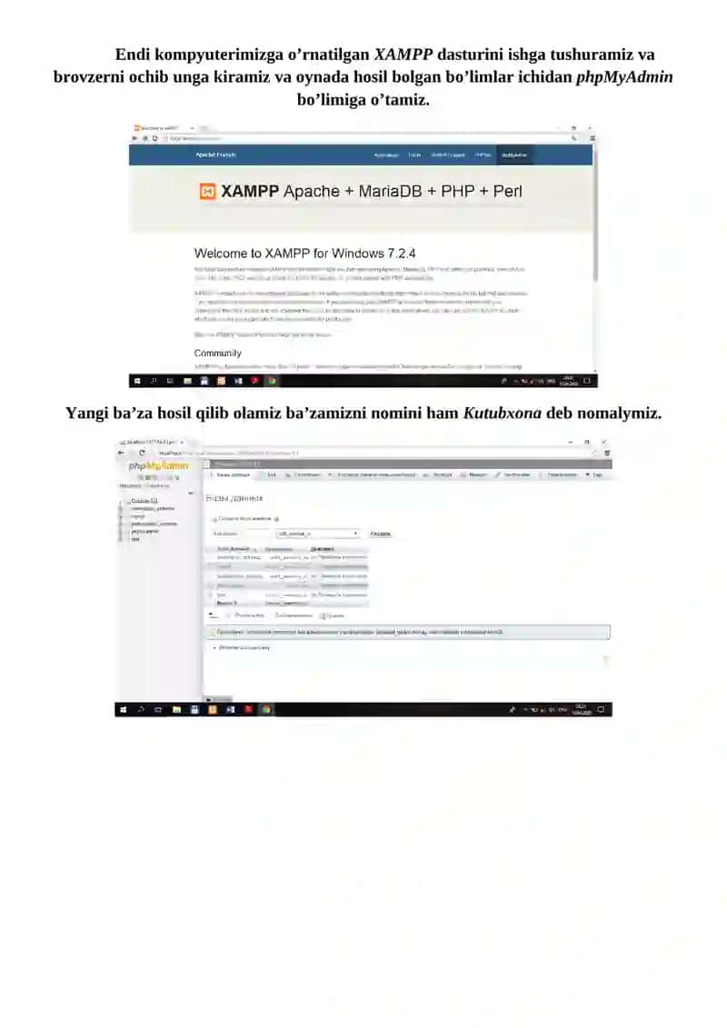 MySql serverning ma'lumotlar bazasi konfiguratsiyasi va boshqaruvi 3
