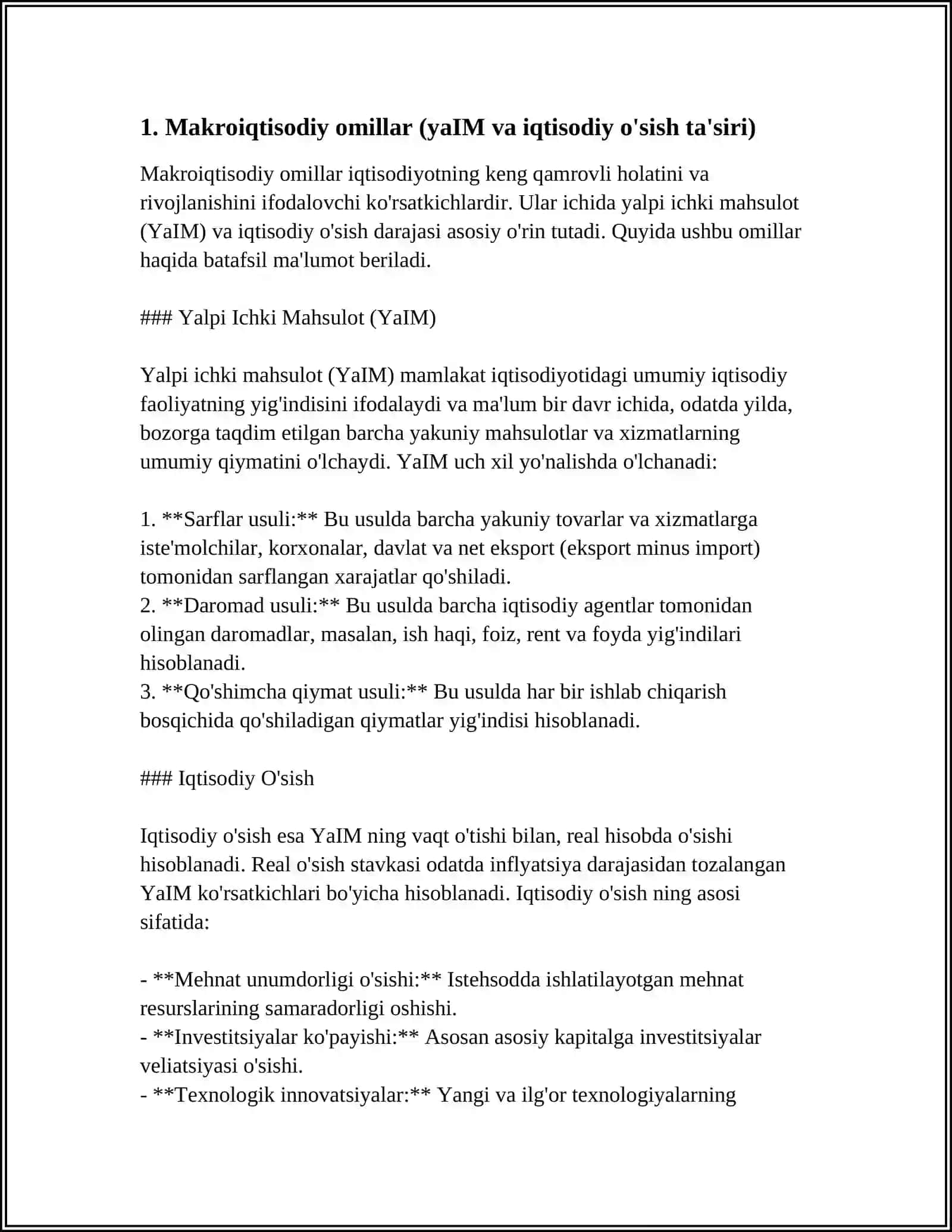 TOVAR AYLANMASI HAJMIGA TA'SIR KO'RSATUVCHI OMILLAR TAHLILI 3