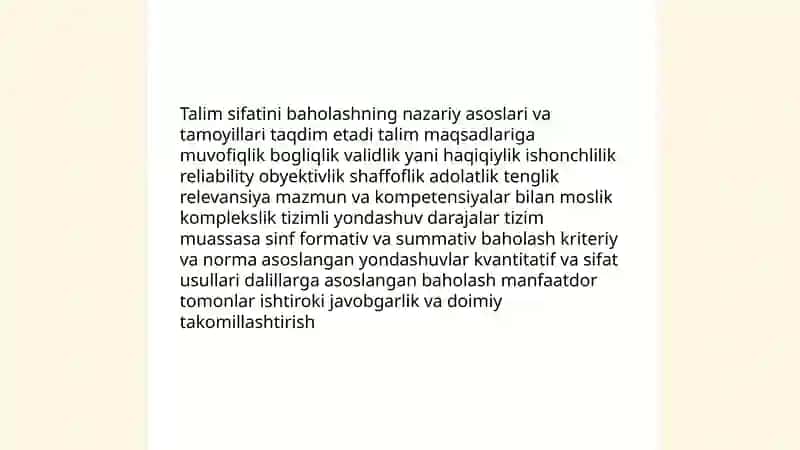 Ta’lim sifatini baholash va nazorat qilish 3