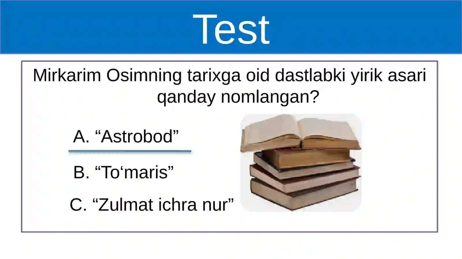 5-sinf Adabiyot fanidan Zulmat ichra nur mavzusini mustahkamlash taqdimot 3