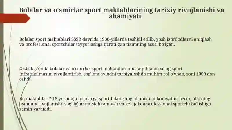 Bolalar va o'smirlar sport maktablarining ahamiyati 3