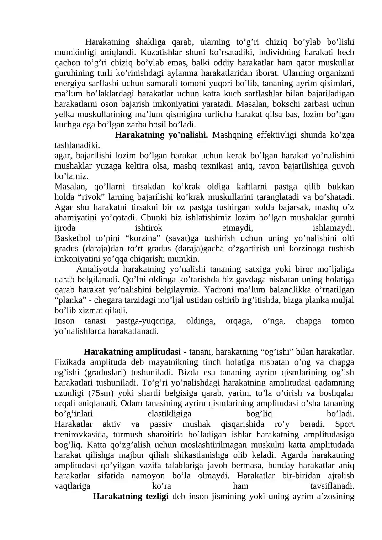 Harakatlarga o’rgatish bosqichlari 3