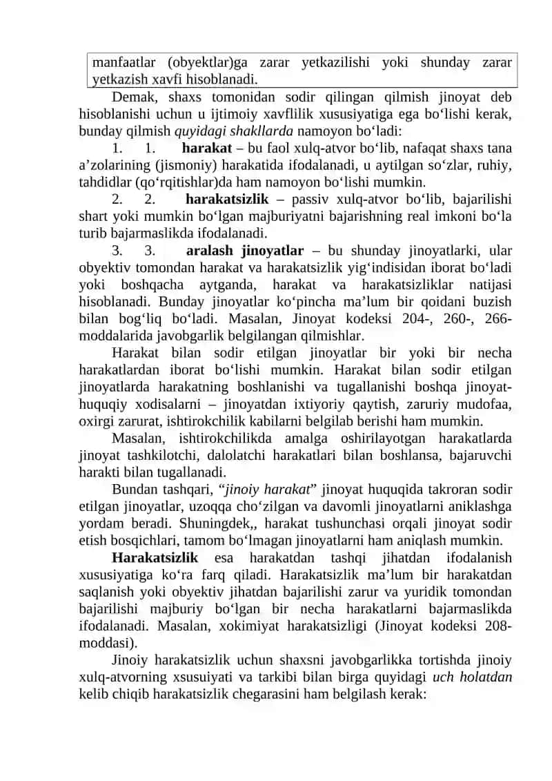 Jinoyat tushunchasi va turkasi 3