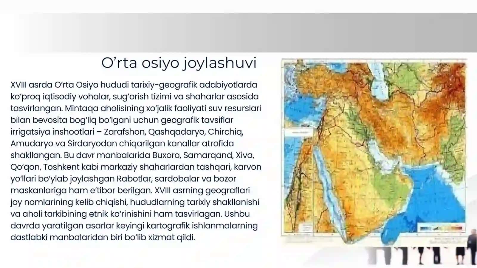 XVIII - XIX asr birinchi yarmida oʻrta osiyo tarixiy geografiyasi va kartografik tadqiqotlar 3