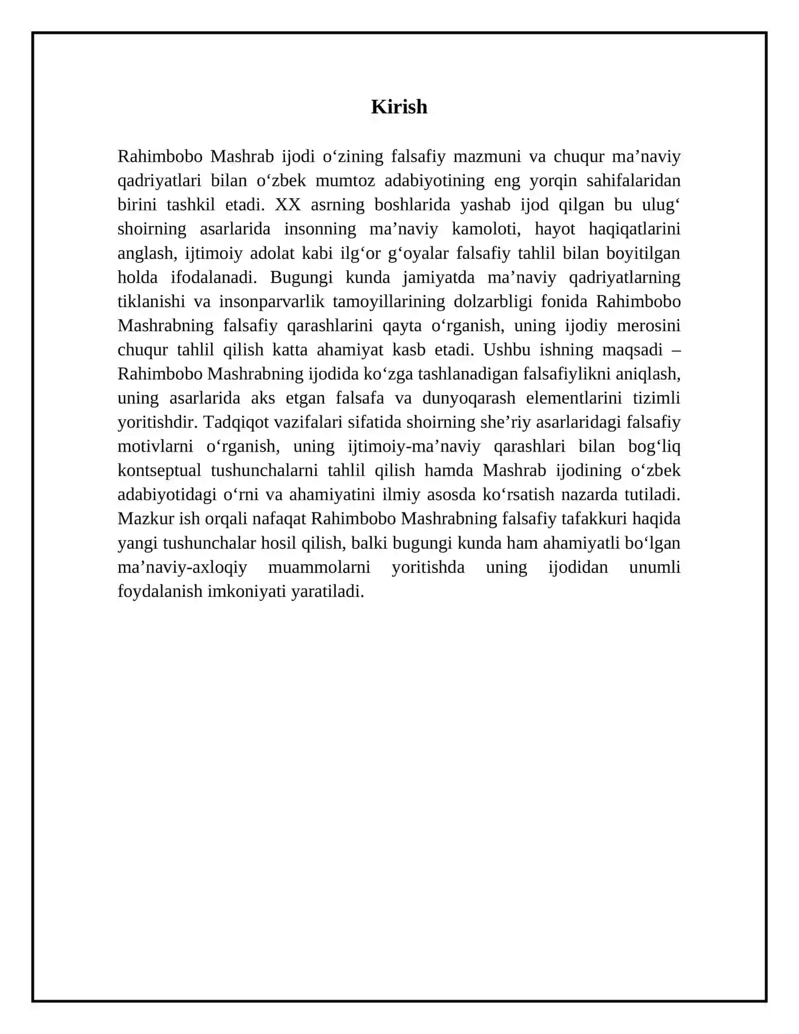 Rahimbobo Mashrab ijodida falsafiylik 3