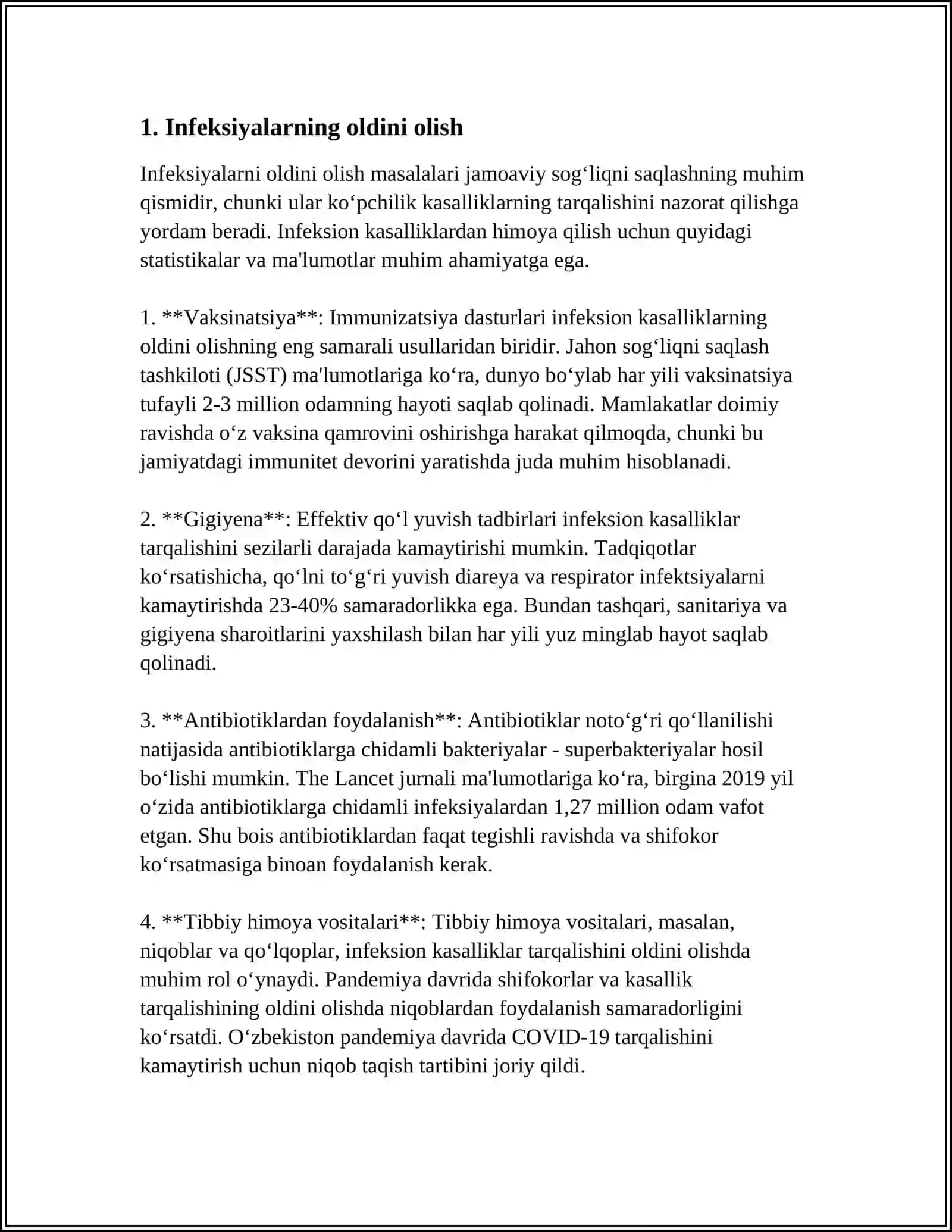 TIBBIY XODIMLAR XAVFSIZLIGI. BEMORLAR XAVFSIZLIGI 3