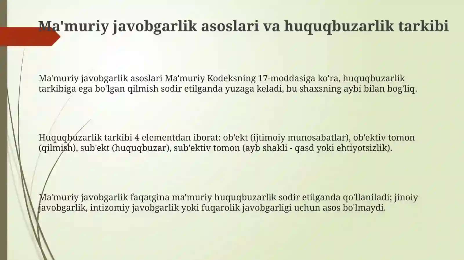 Ma'muriy javobgarlikni qoʻllash asoslari 3