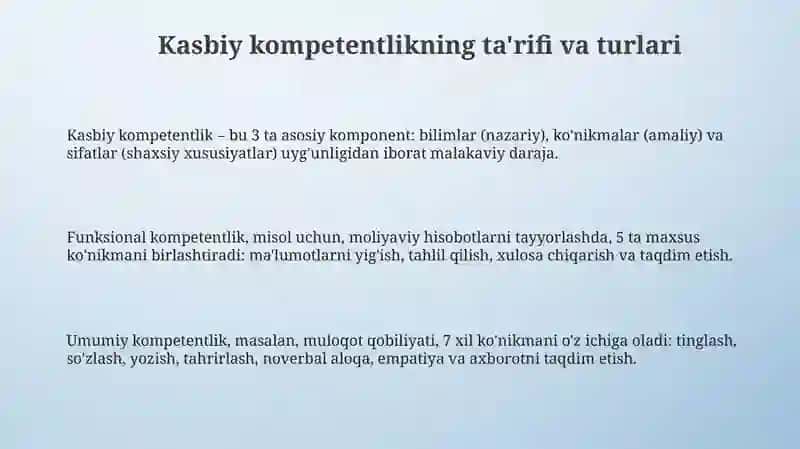 Kasbiy komponentlik 3