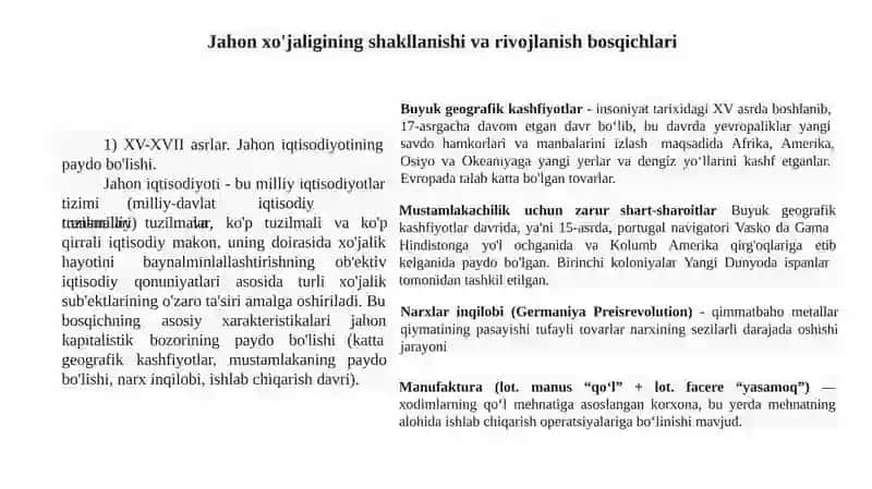JAHONIQTISODIOTI VA XALQARO IQTISODIY MUNOSABATLAR FANGA 3