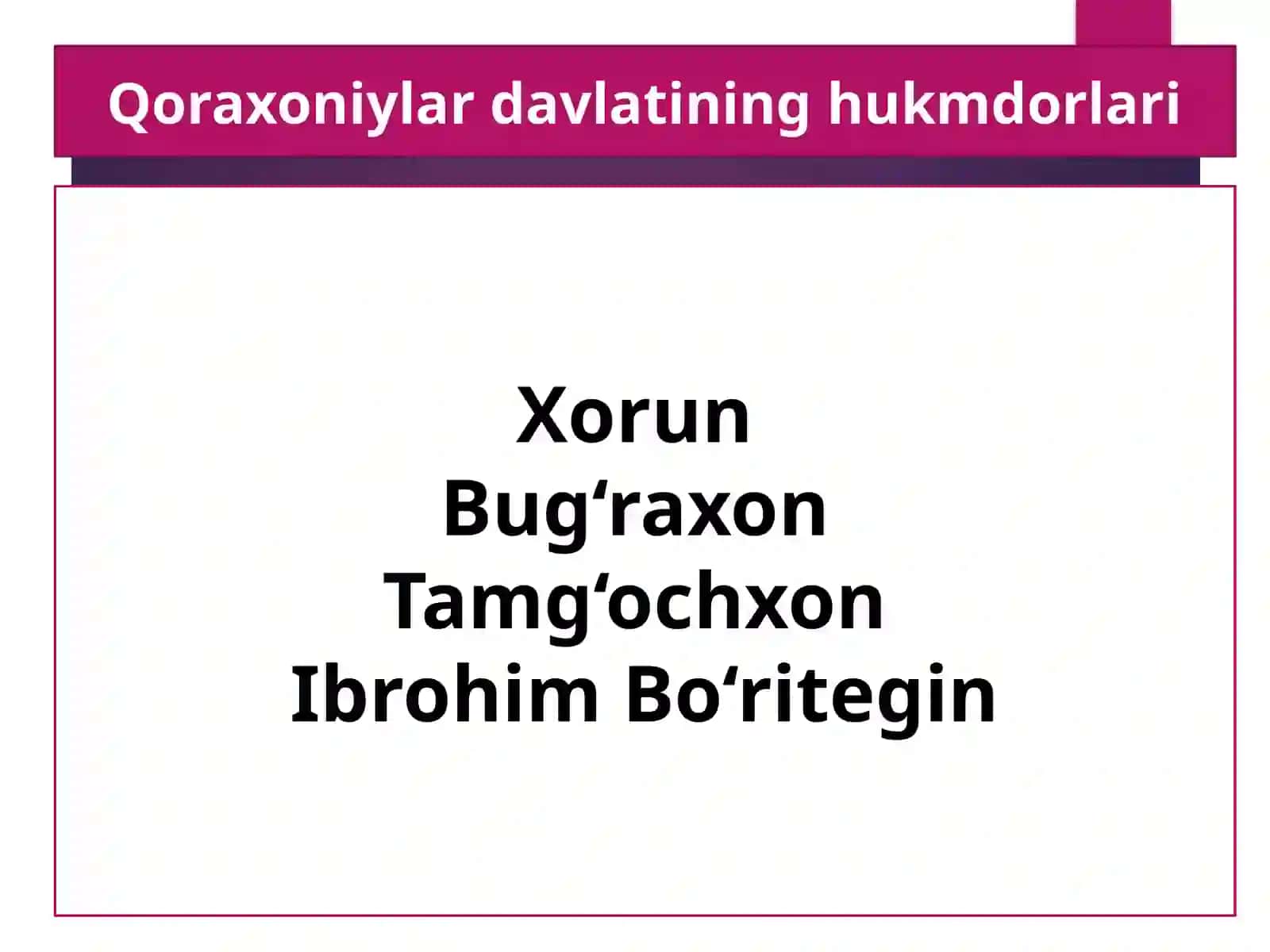 11-sinf Adabiyot dars ishlanma. Mahmud Qoshg'ariy hayoti va ijodi. Devonu lug'otit-turk asari 3
