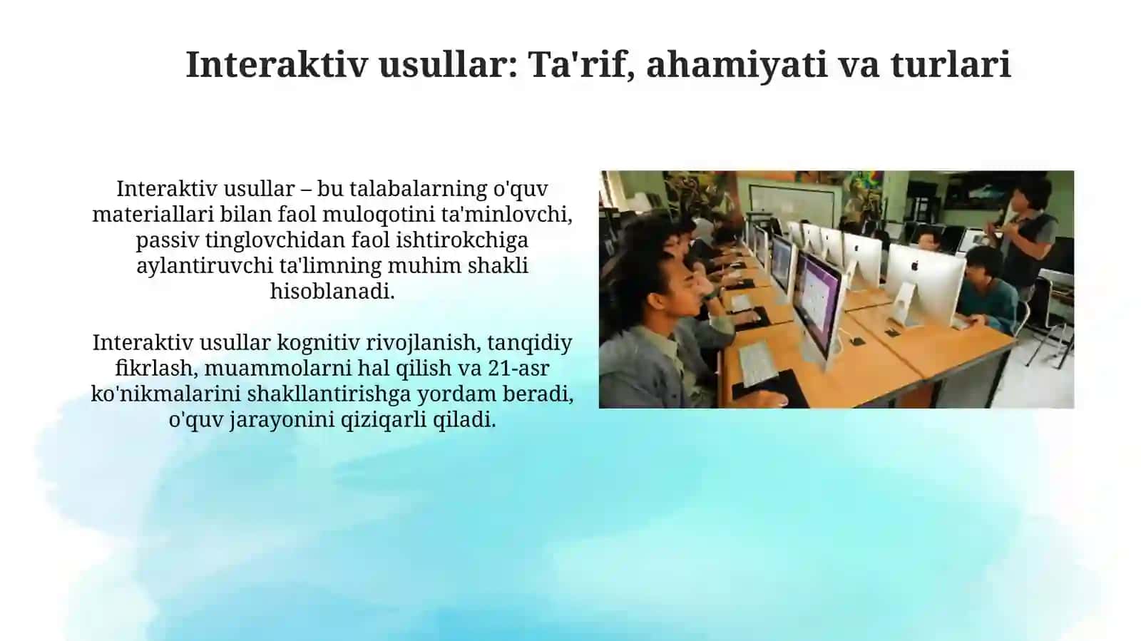 Informatika va axborot texnologiyalari fanini oʻqitishda interaktiv metodlardan foydalanish 3