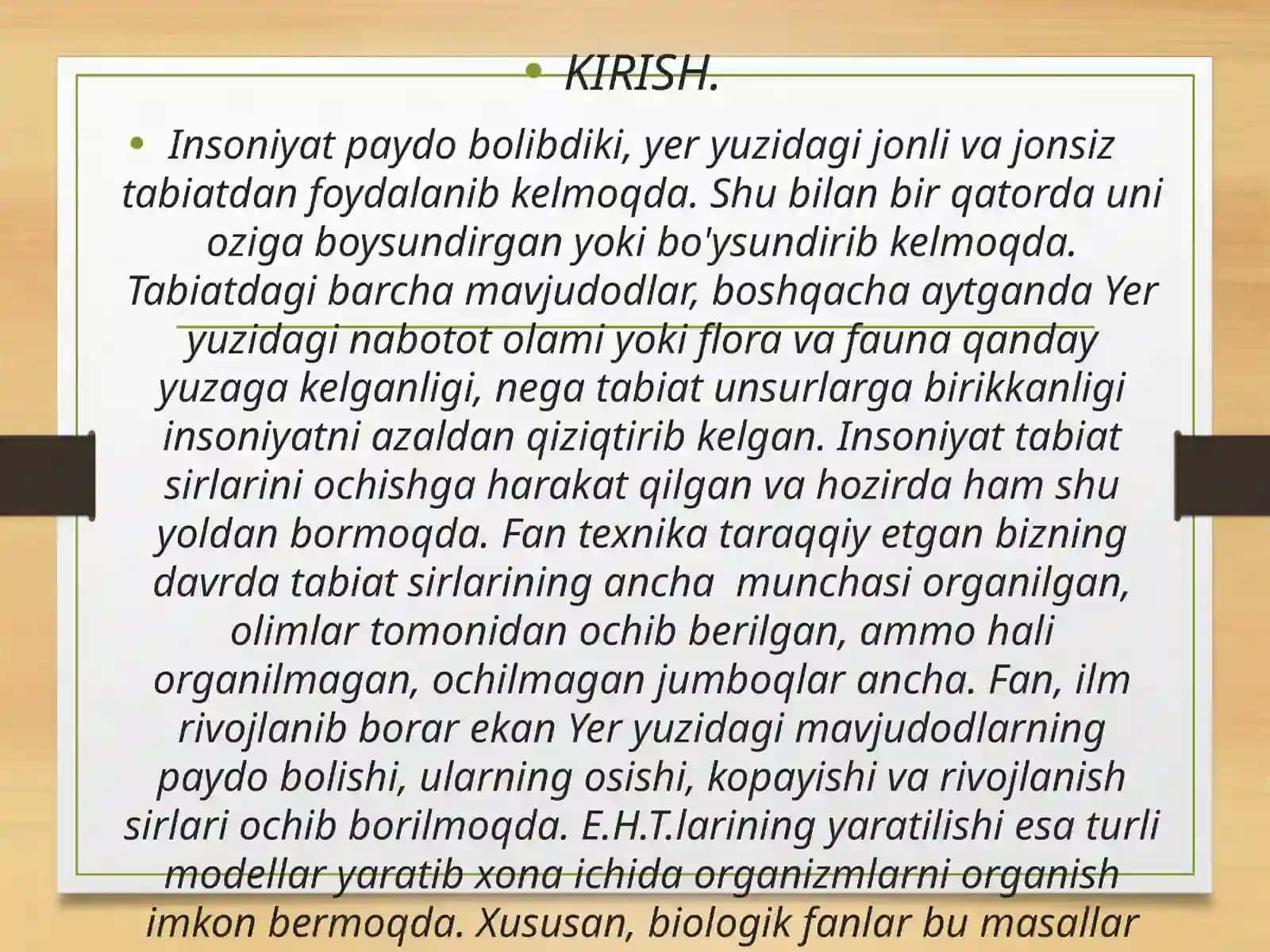 Insonevolyutsiyasi va Oldtarixi fanidan tayyorlagan taqdimoti 3