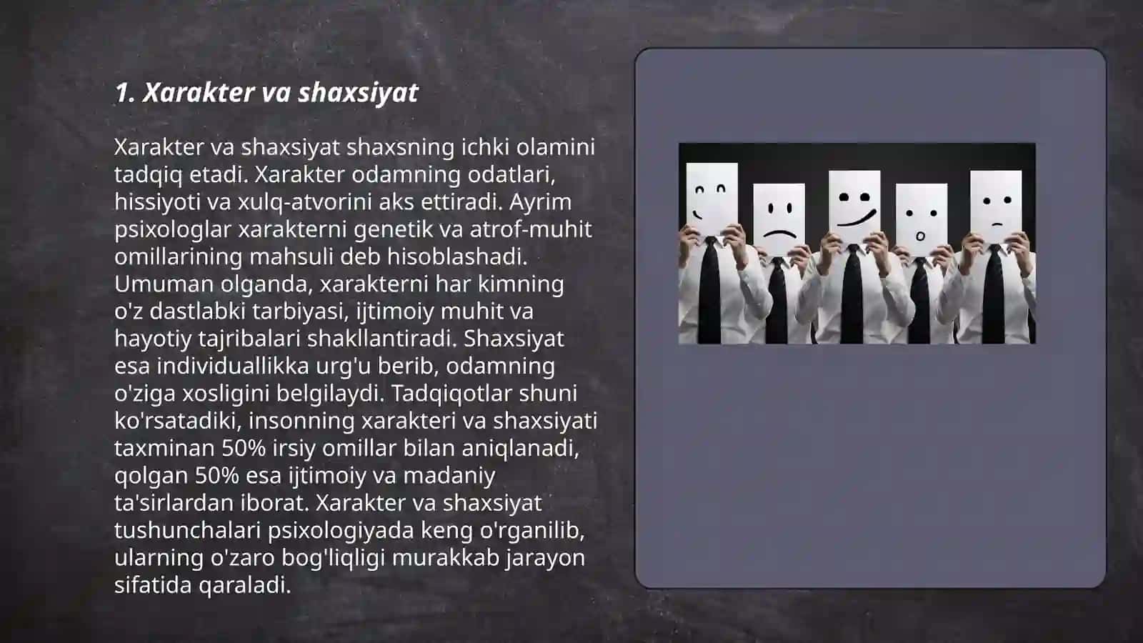 Xarakter va shaxsiyat 3