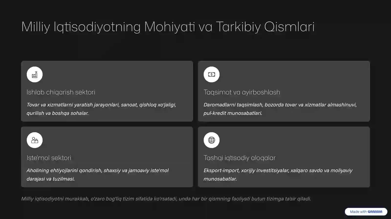 Milliy Iqtisodiyotning Ahamiyati 3
