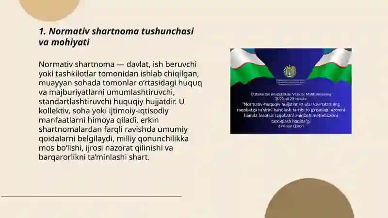 Normativ shartnomalar va uning xususiyatlari 3