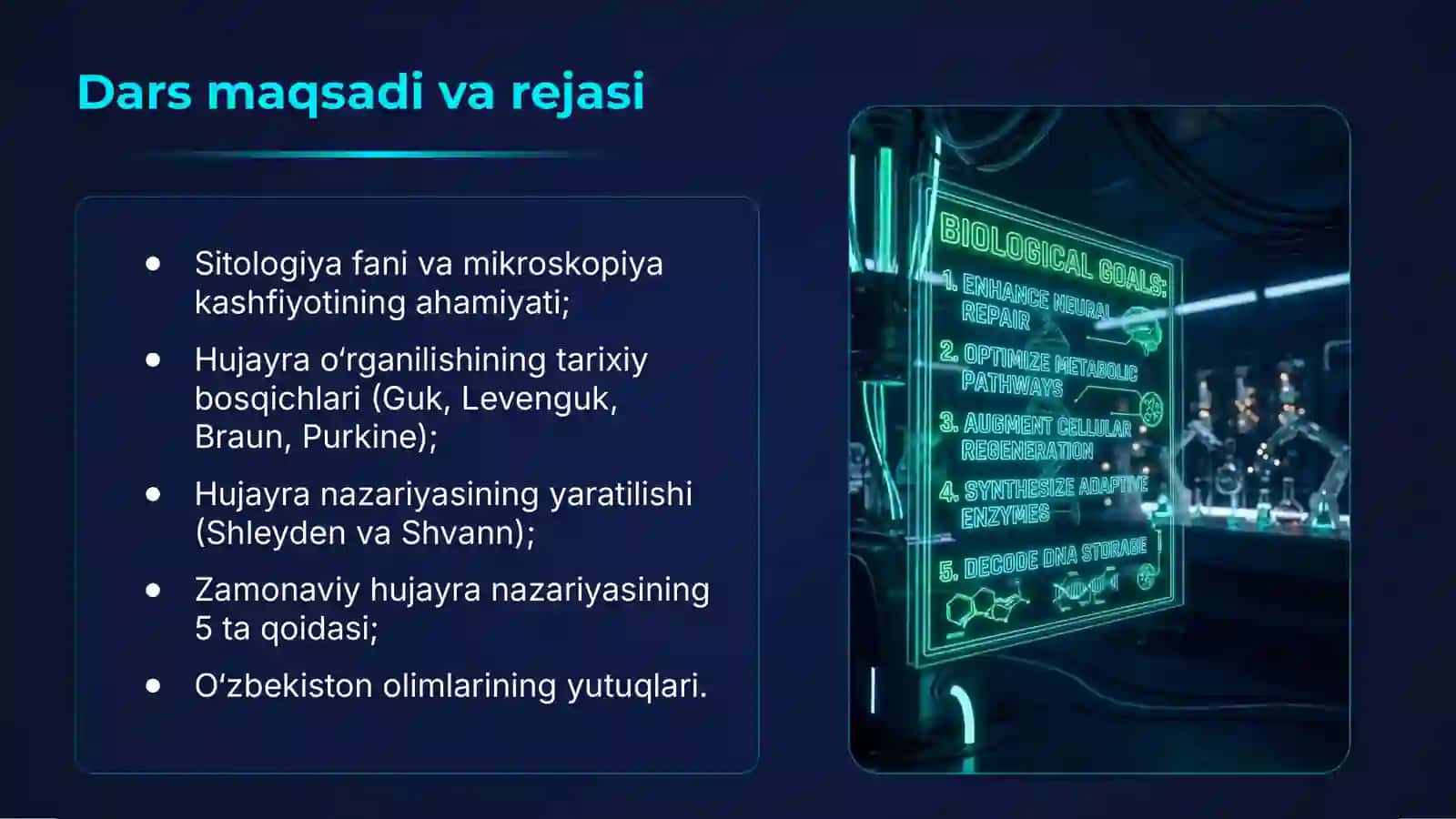 9-SINF BIOLOGIYA II BO‘LIM. Hujayra haqidagi ta'limot 3