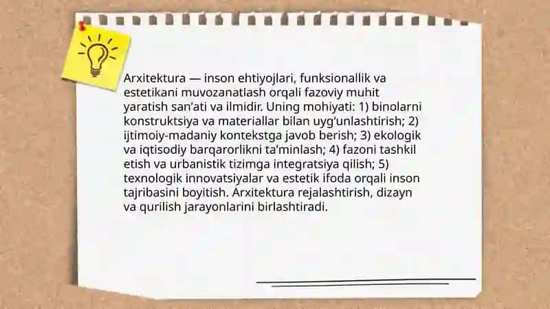 Arxitektura to'g'risida tushuncha 3