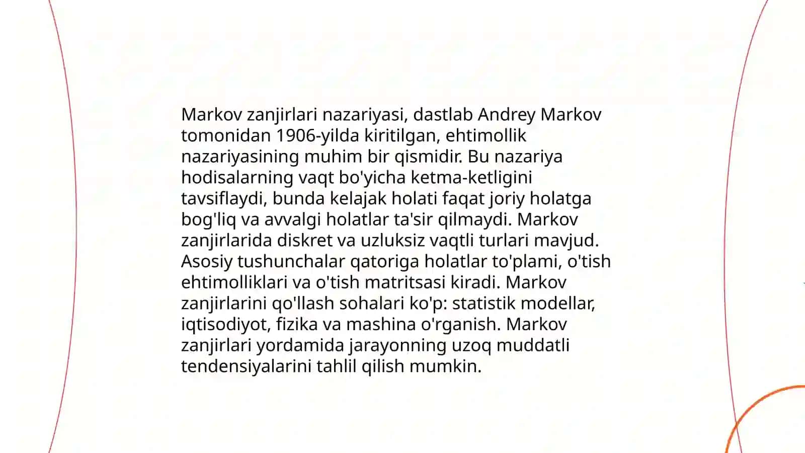 Markof zanjiri va uni qishloq xoʻjalik masalalarini yechishga qoʻllanilishi 3