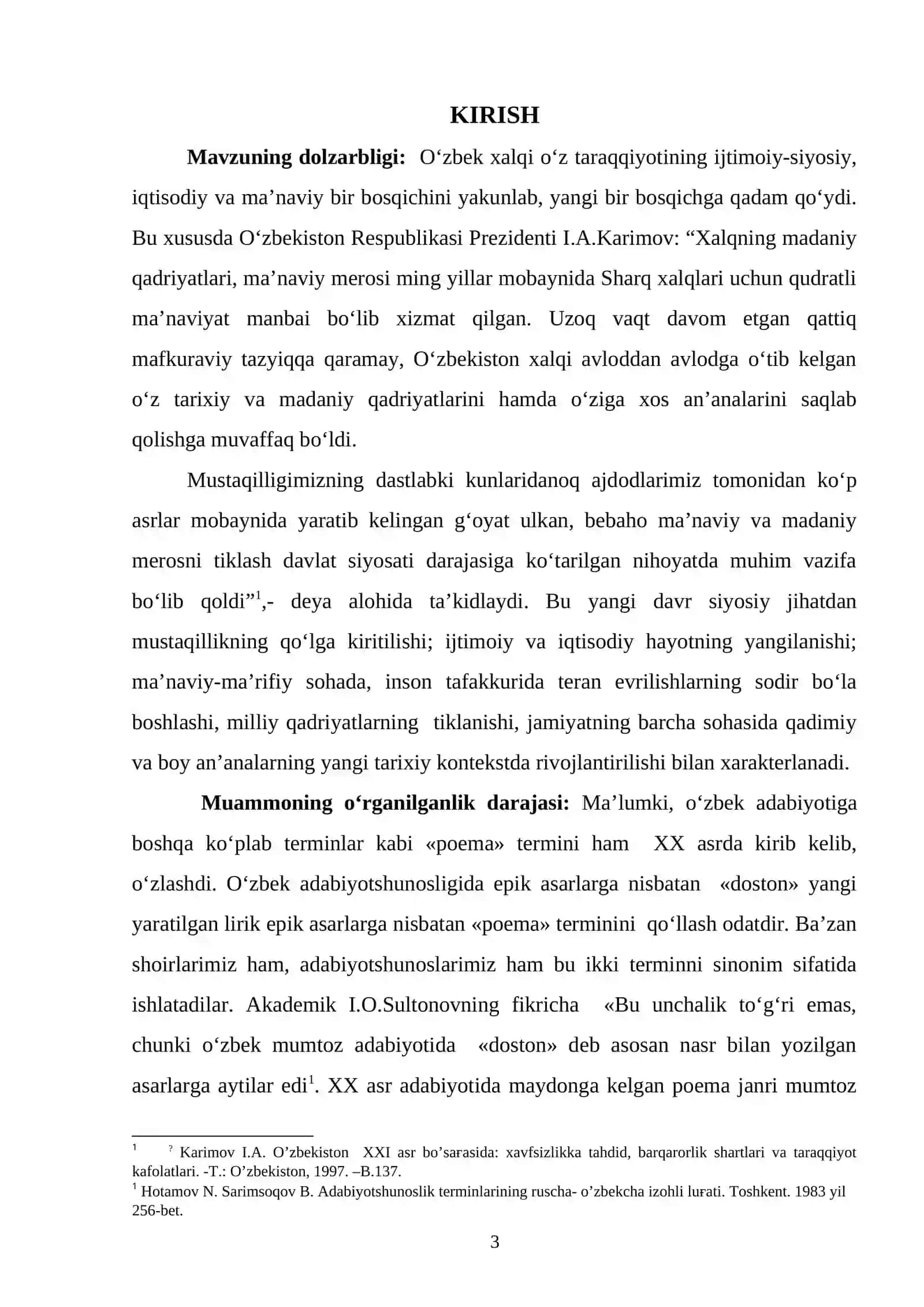 O’zbek adabiyotida poema janrining paydo bo’lishi va shakllanishi 3