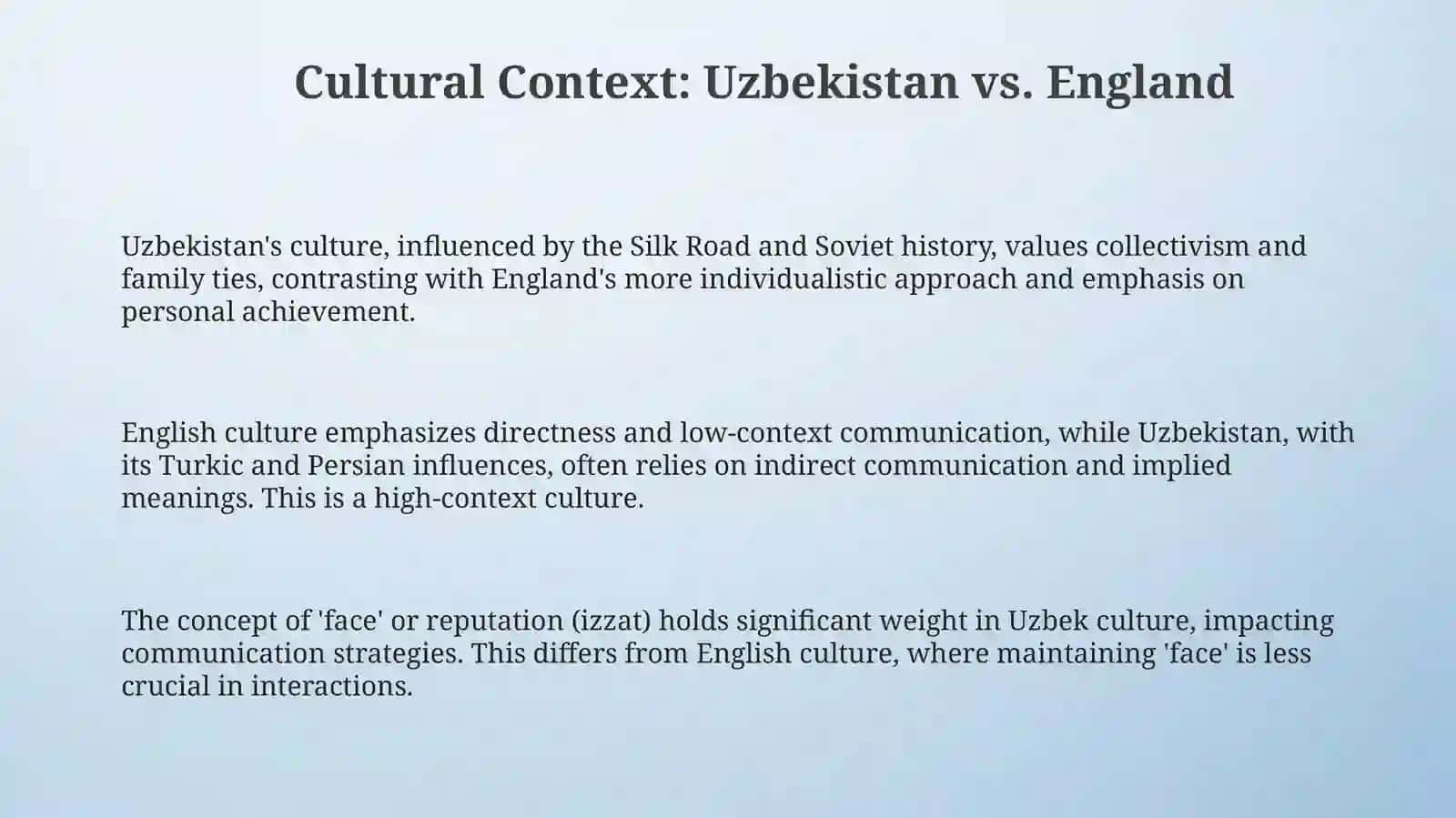 Comparing Uzbek and English Business Communication Styles 3