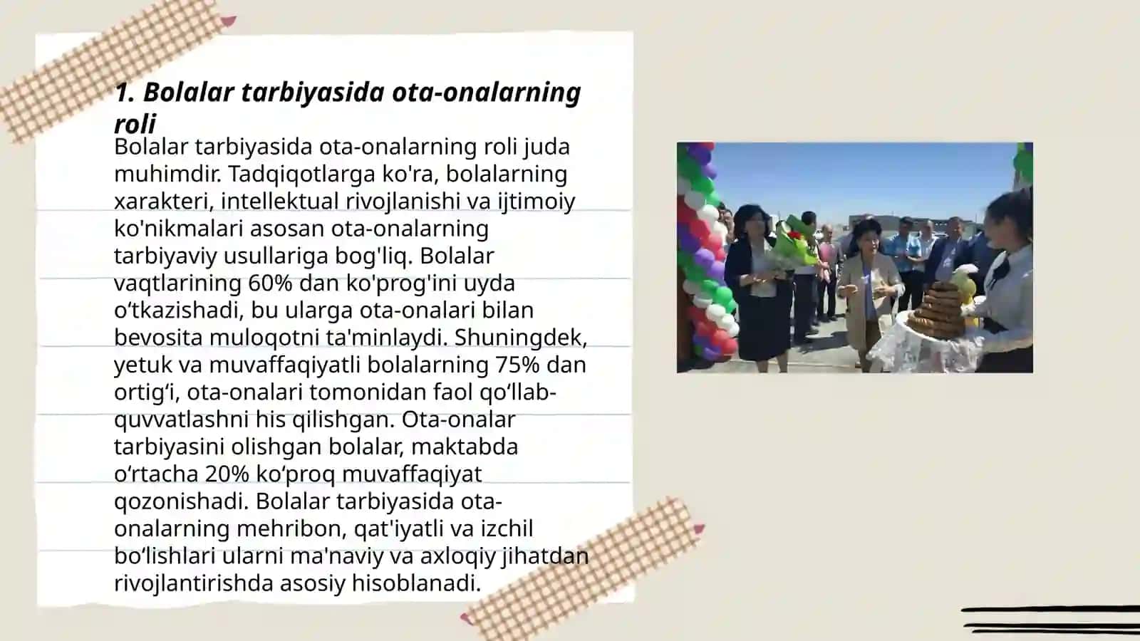 Maktabgacha ta'lim tashkiloti va ota-onalar o'rtasidagi o'zaro munosabatlar shakllari 3