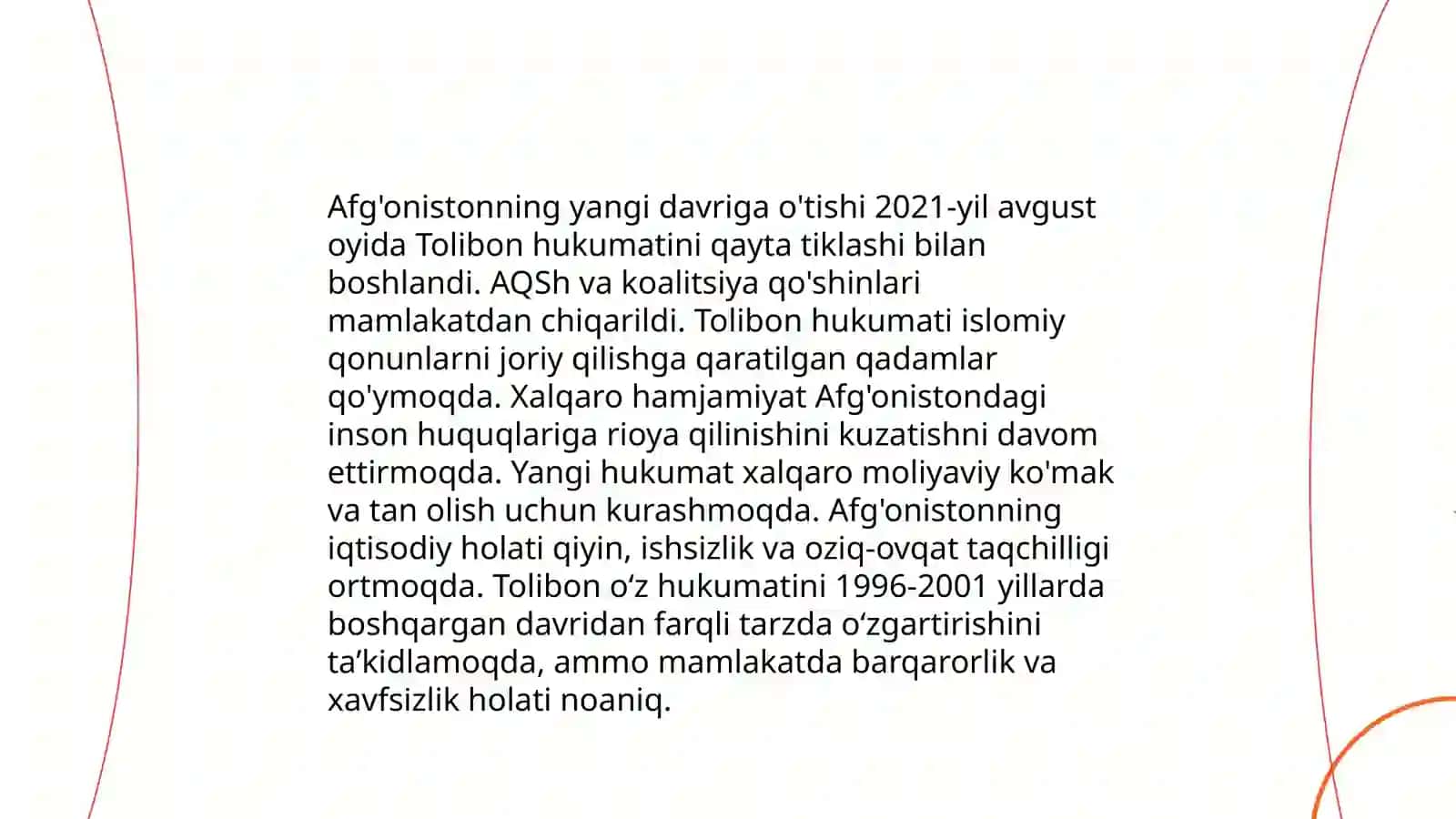 Afg'oniston yangi davrda: tarixiy rivojlanishning asosiy voqealari va jarayonlari 3