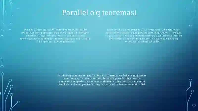Paralel Oqlarga Nisbatan Inertsiy Mamentlari 3