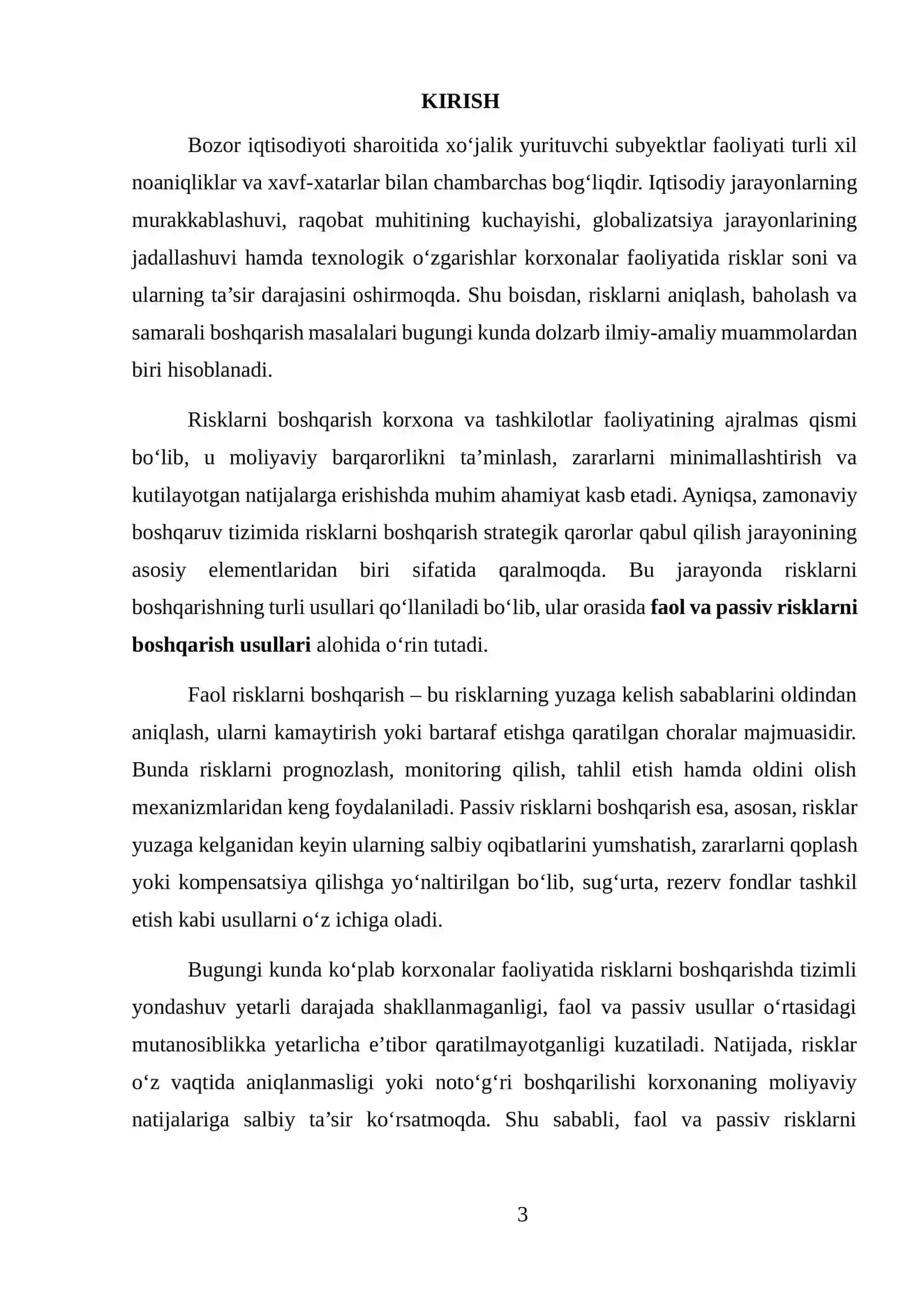 LOYIHA TAVAKKALCHILIGINI BOSHQARISH 3
