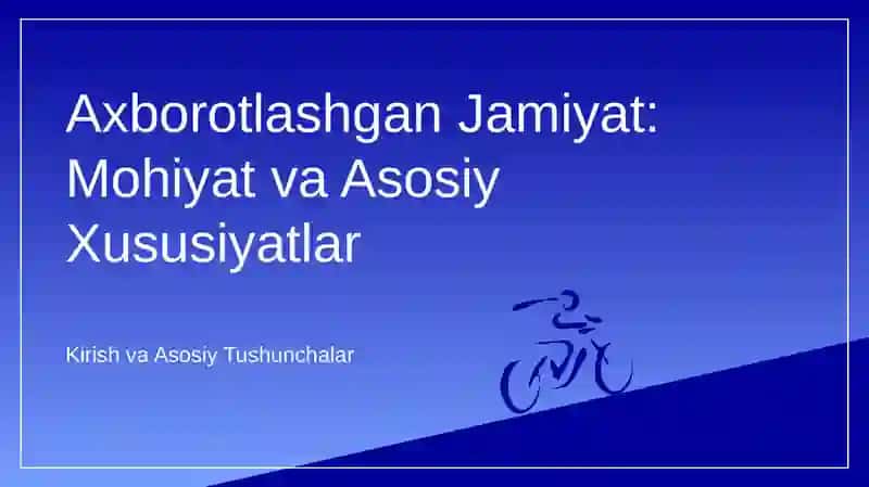 Axborotlashgan Jamiyat va Media Maydon Tushunchasi 3