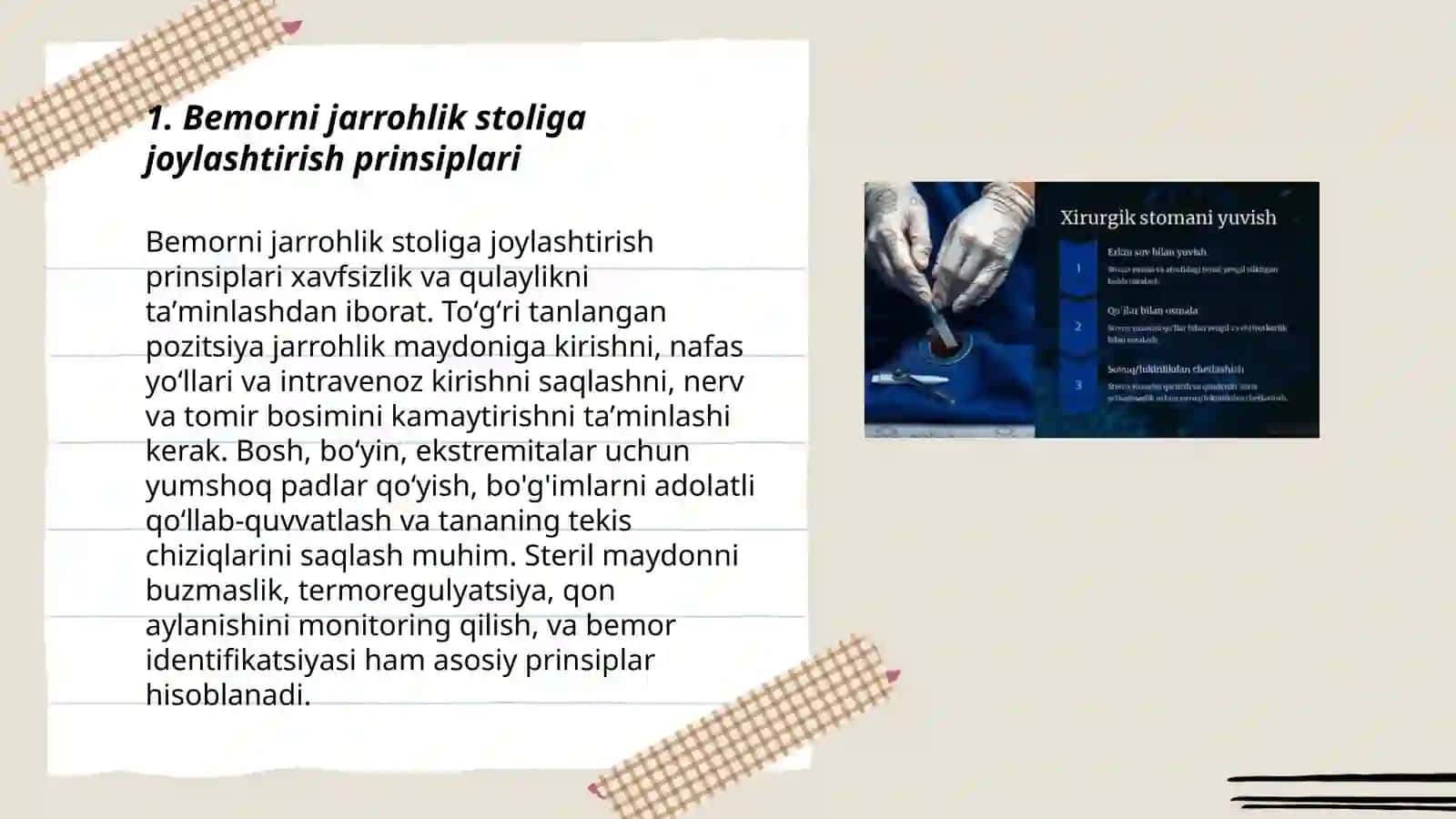Bemorlarni aperatsion stollarga joylashtirish usullari 3