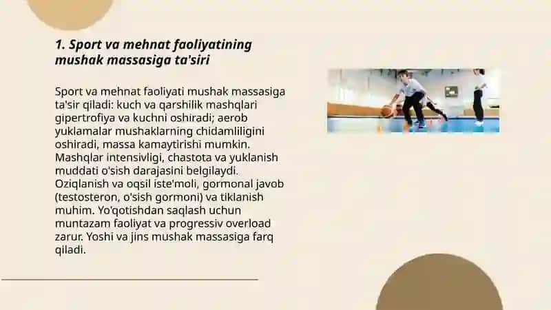 Sport va mehnat faoliyatini mushaklarning rivojlanishiga ta'siri 3