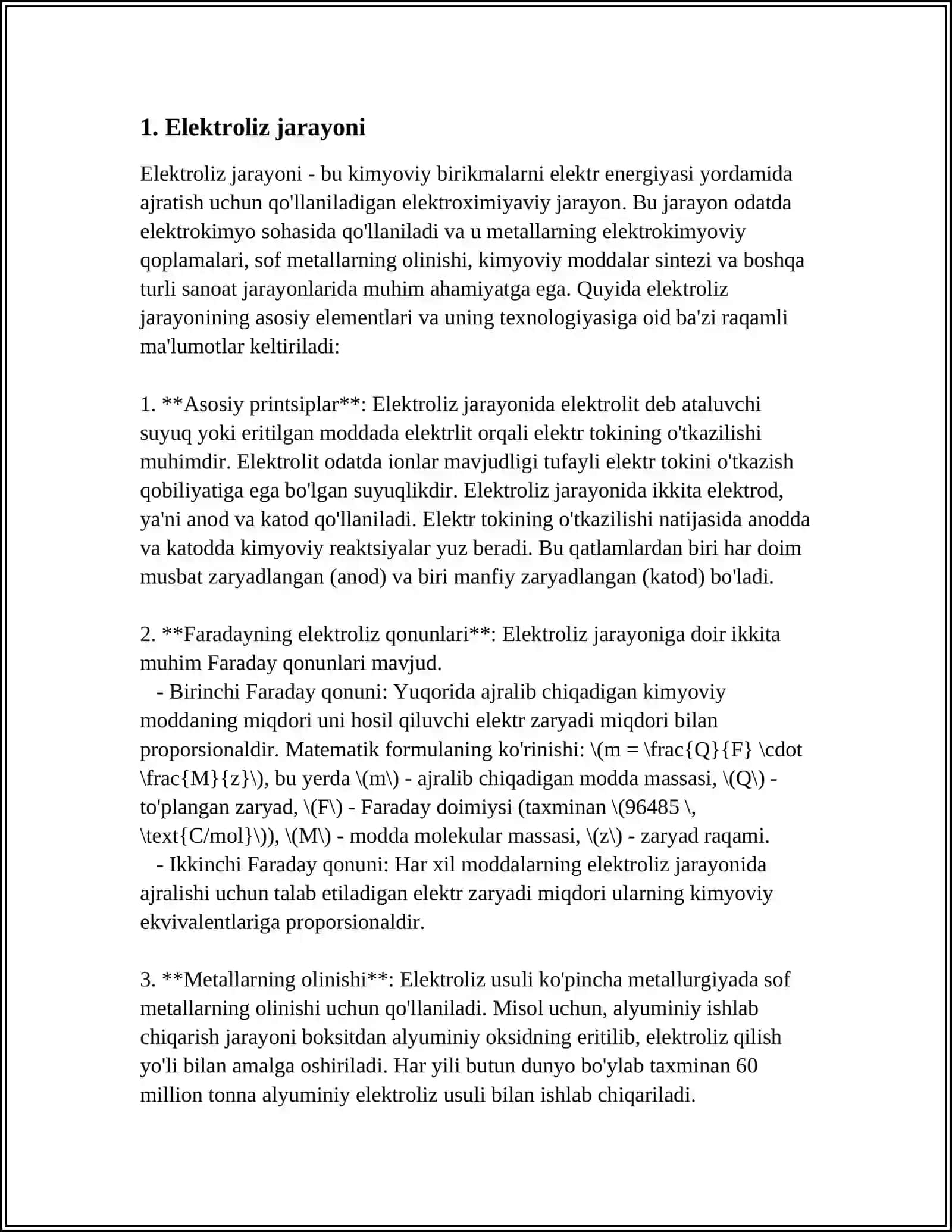 ELEKTROLIZDAGI ILONLARNING GIDRATLANISHI AKVA VA GIDROAKSIANIONLARNING HOSIL BOʻLISHI 3
