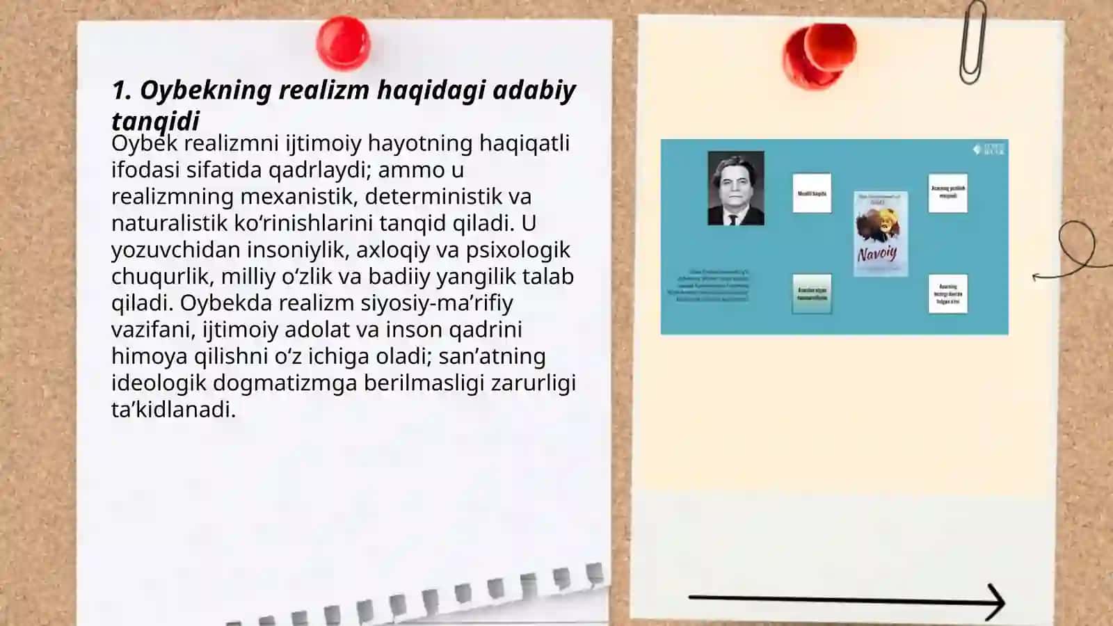 Oybekning adabiy tanqidiy qarashlari 3