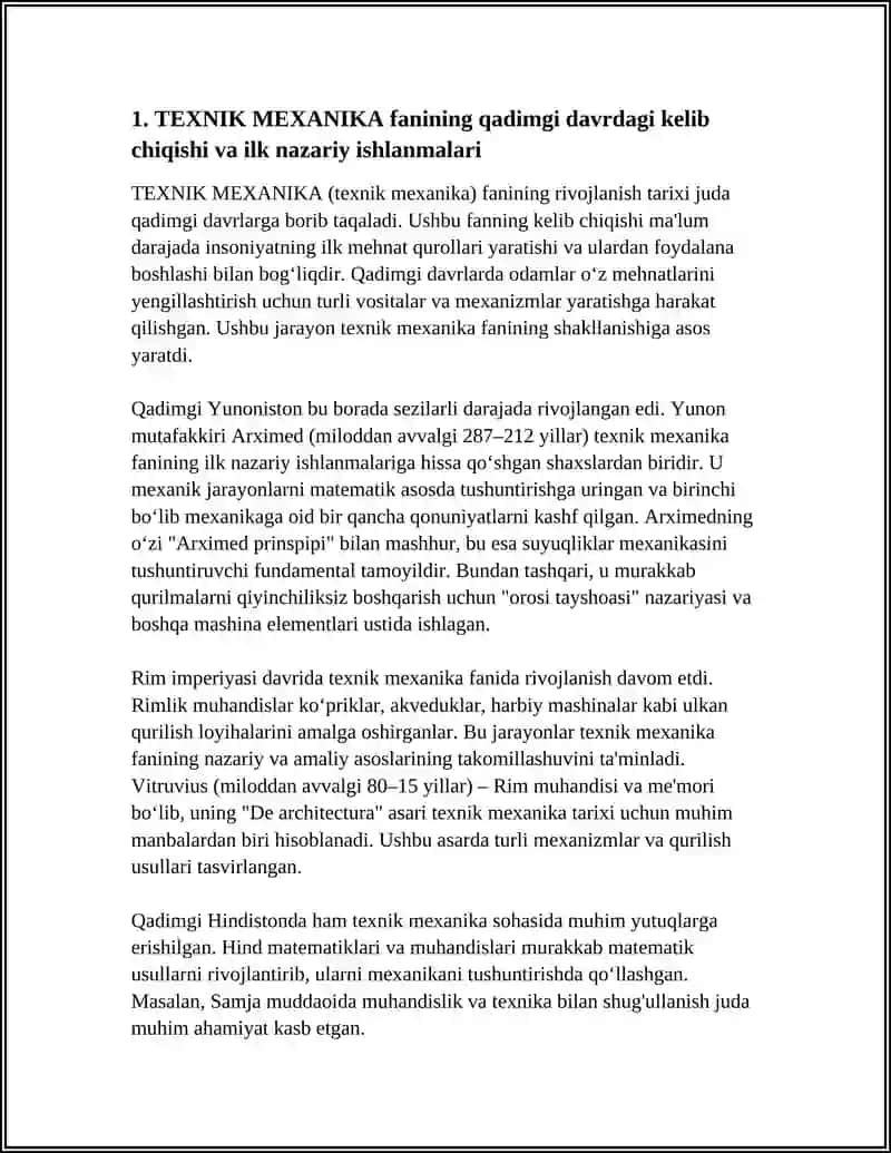 TEXNIK MEXANIKA FANINING RIVOJLANISH TARIXI 3