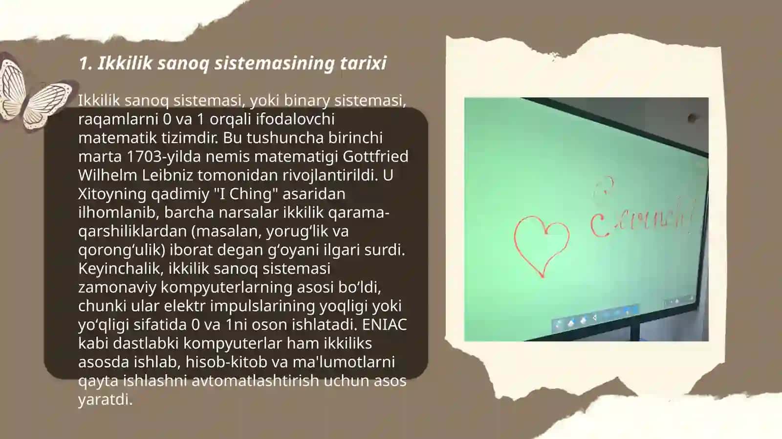 Ikkilik sanoq sistemasining tadbiqi 3