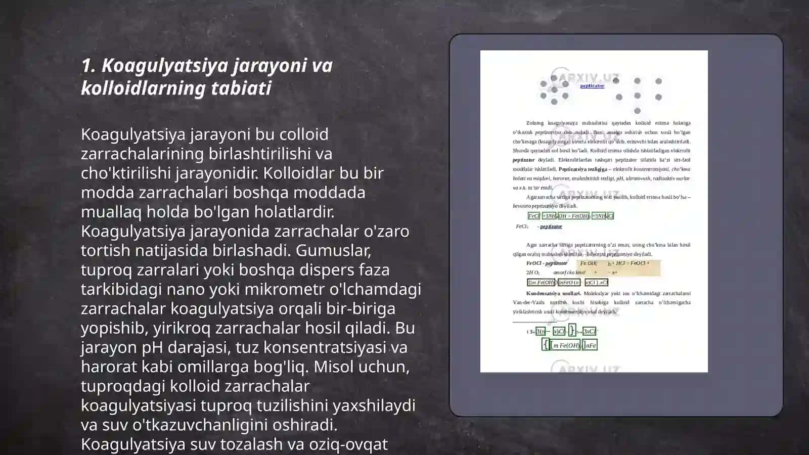 SAM larning kolloid sistemalarni koagullanishiga turgʻunligiga ta'siri 3