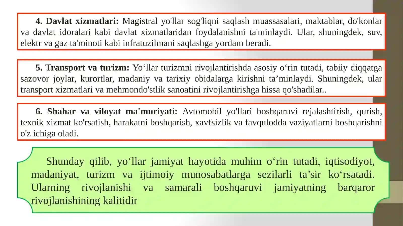 Avtomobilyo‘llaridavlatkadastrini yuritish va loyihalashda geoaxborot texnologiyalaridan foydalanish 3