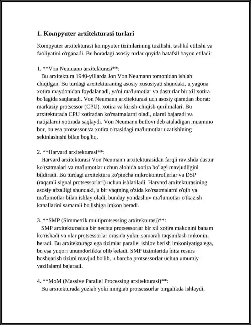 ZAMONAVIY KOMPYUTERLARLARNING ARXITEKTURASI 3