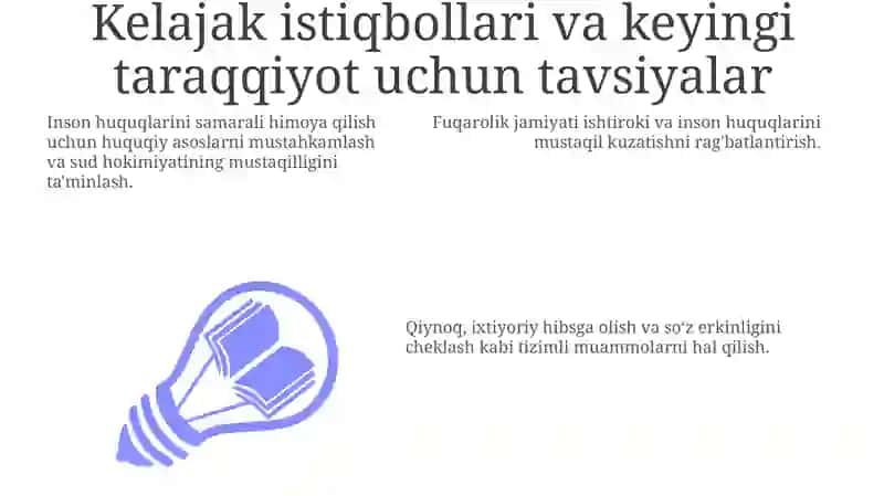 Oʼzbekistonda inson huquqlari va erkinliklari kafolatining yaratilishi 3