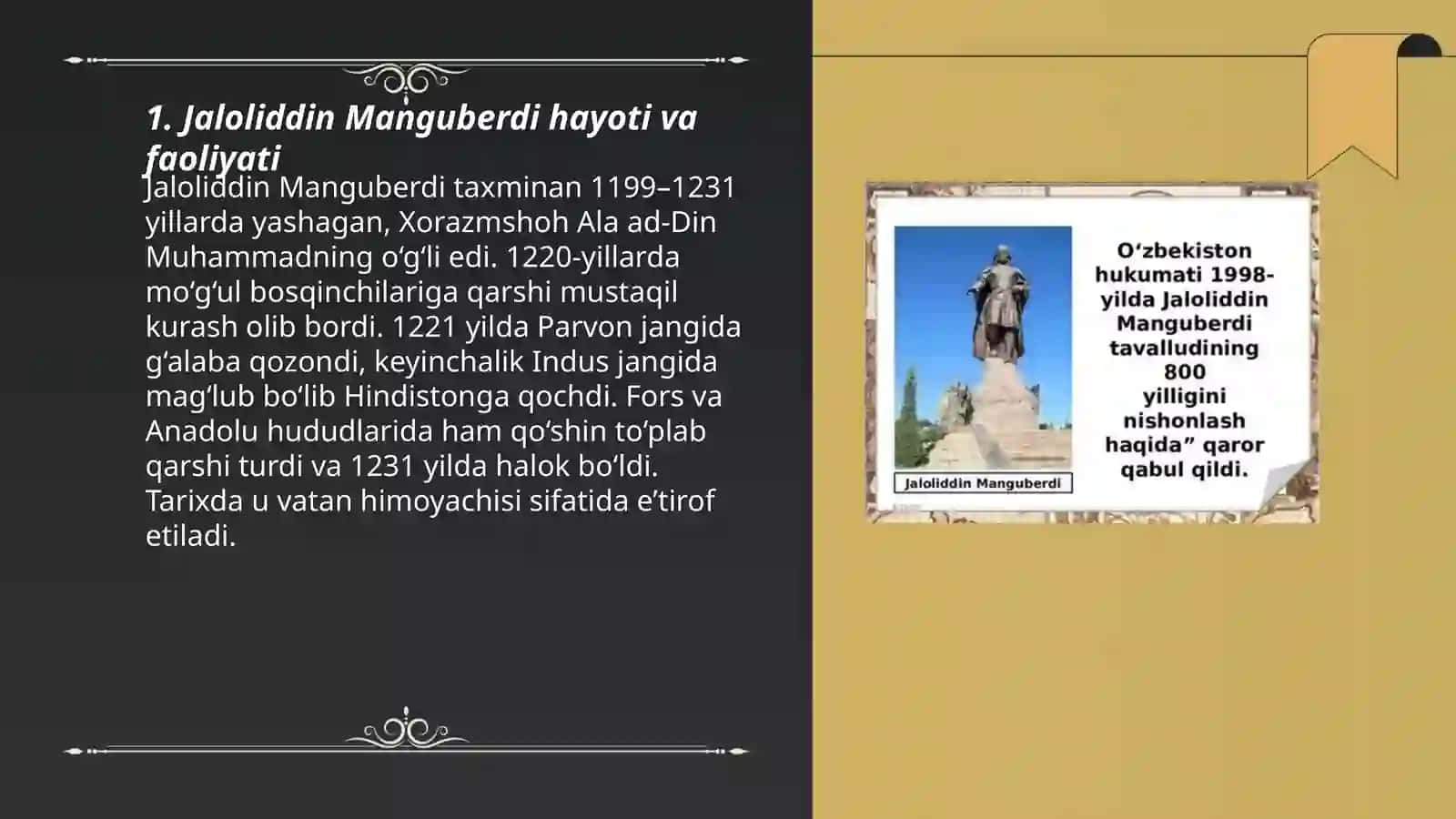 Jaloliddin Manguberdi vatan himoyachisi 3