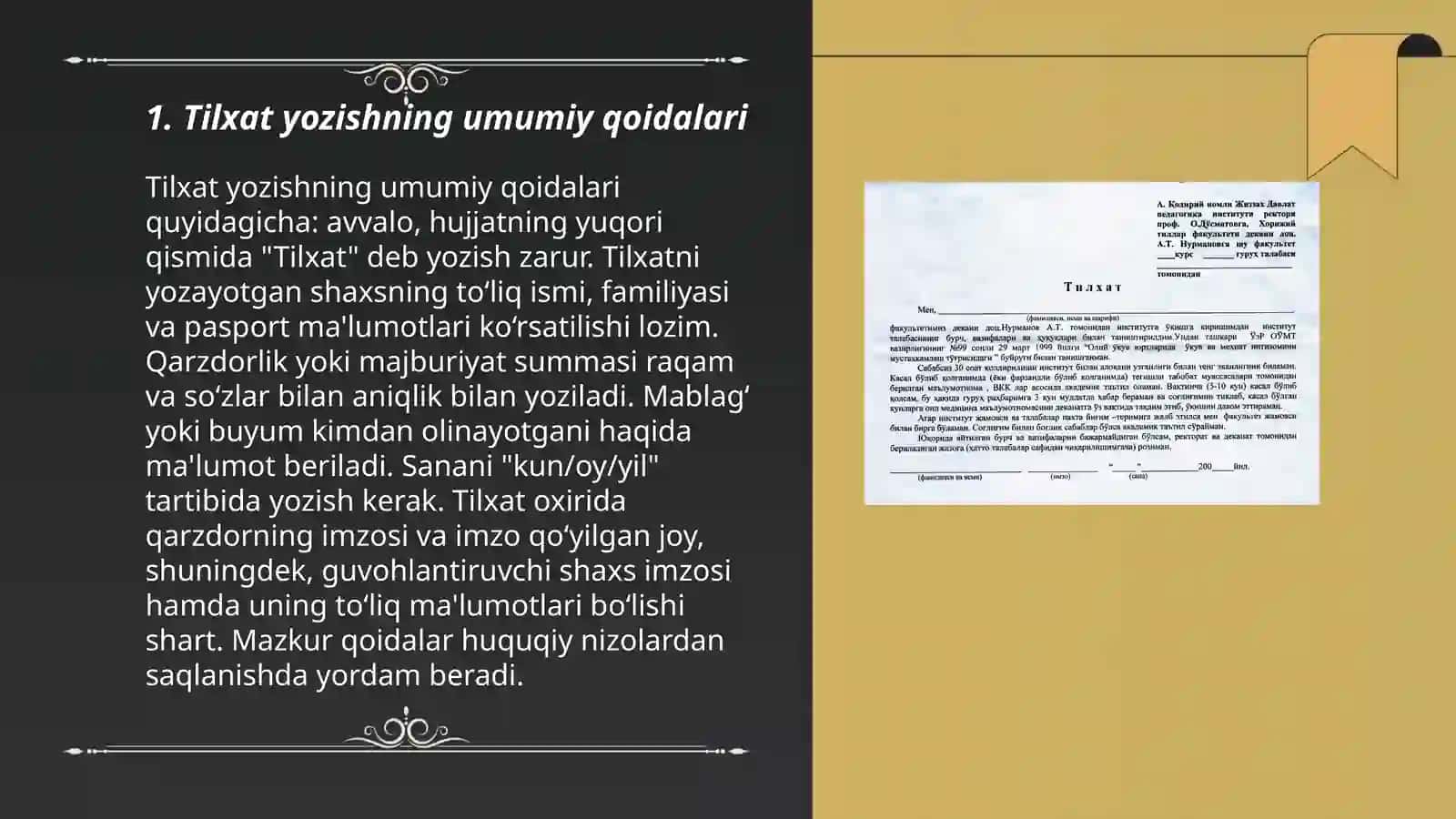Tilxat yozish tartibi bilan tanishish 3