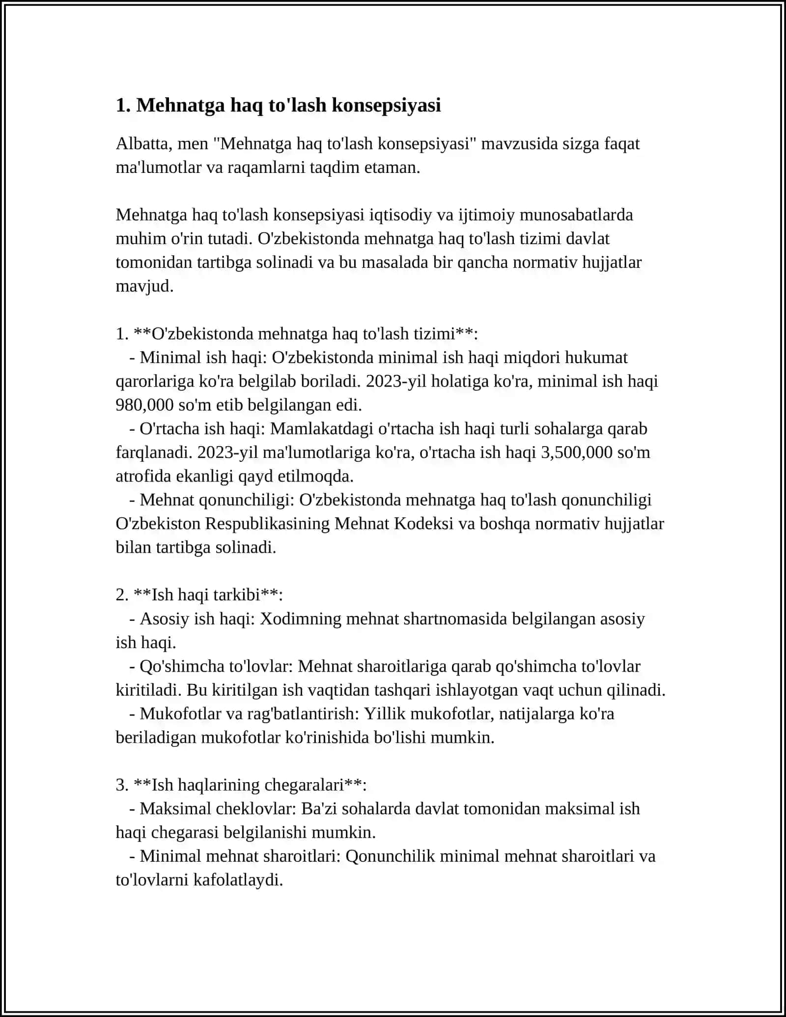 MEHNATGA HAQ TO'LASHNING ZAMONAVIY USULLARI VA ULARNING AMALIYOTGA TADBIQ QILISH 3
