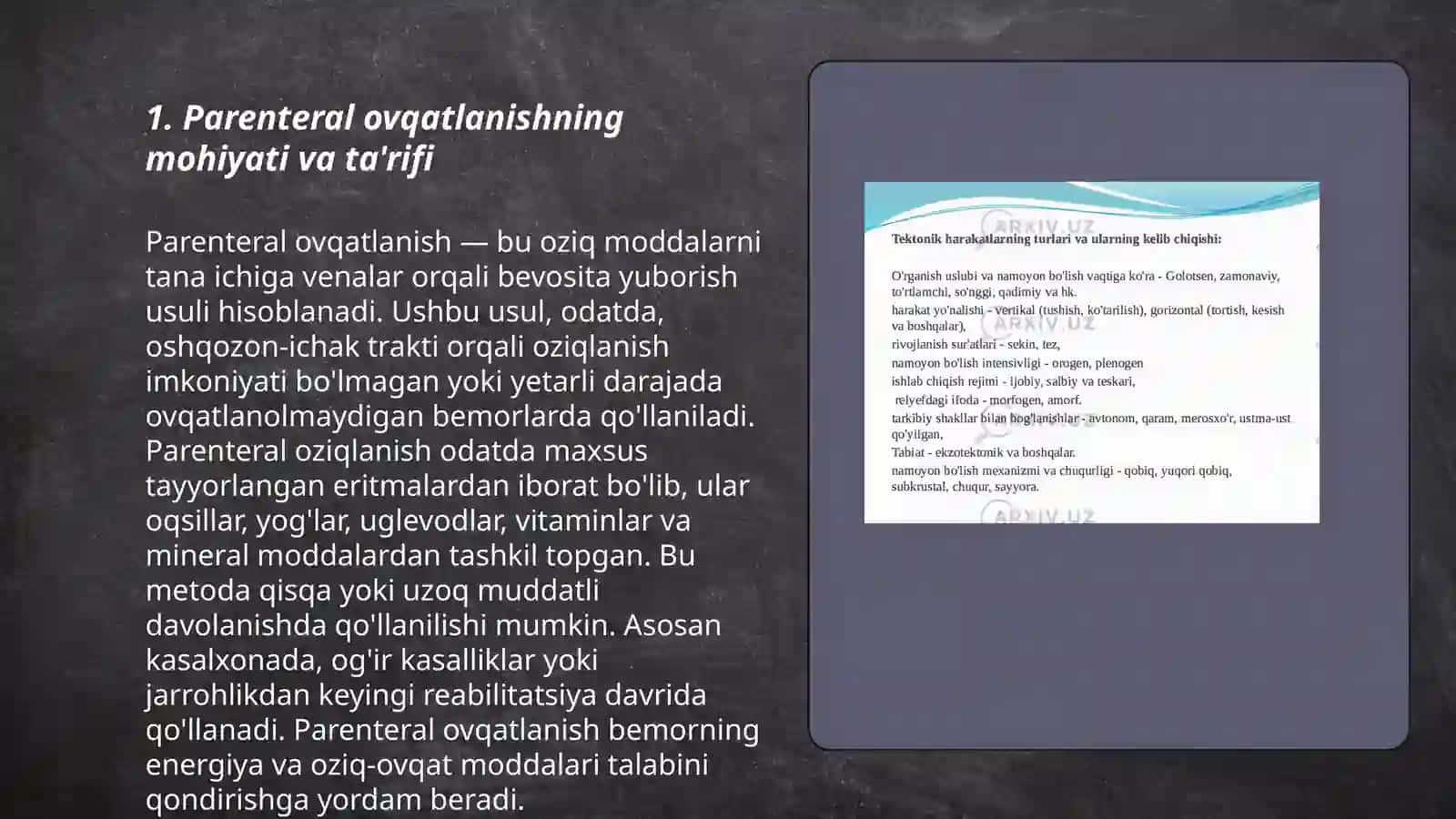 Parenteral ovqatlanish va uning klinik ahamiyati 3