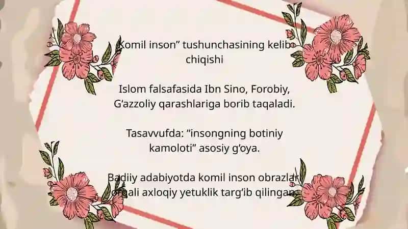 Badiiy tafakkurda “Komil inson” talqini 3