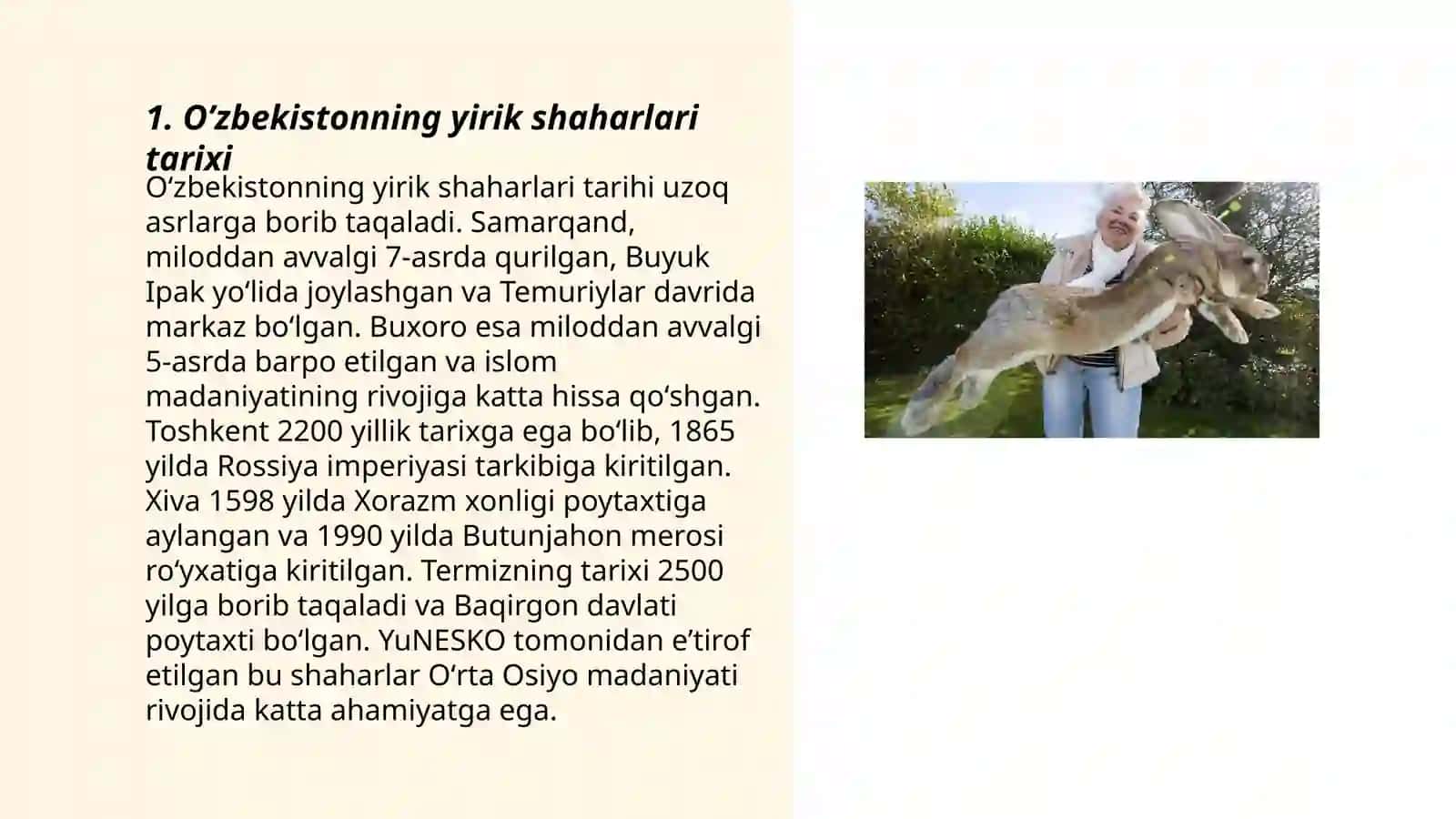 O’zbekistonning yirik shaharlari tarixi 3