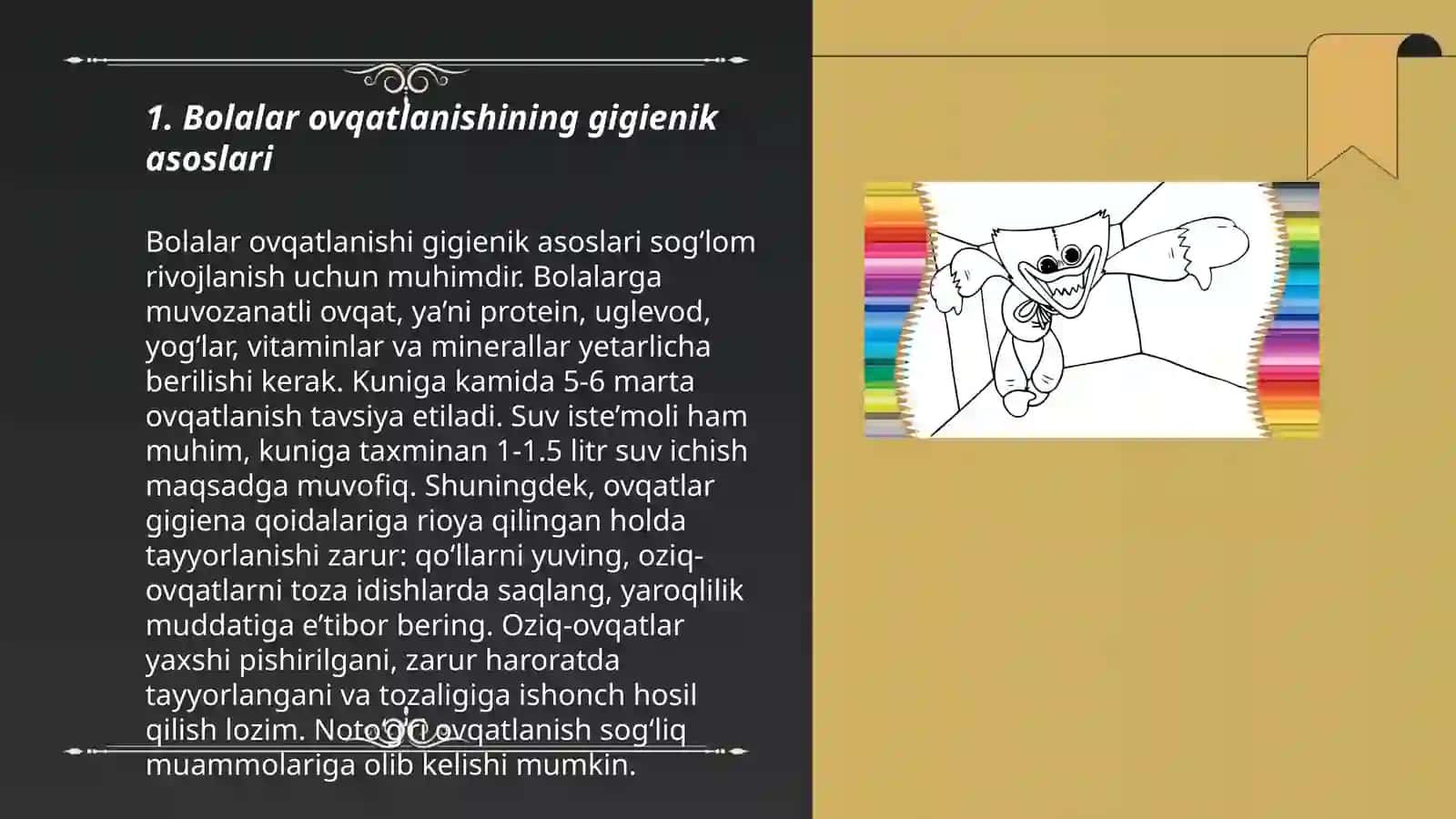 Bolalar va òsmirlar ovqatining gigienik asoslari 3