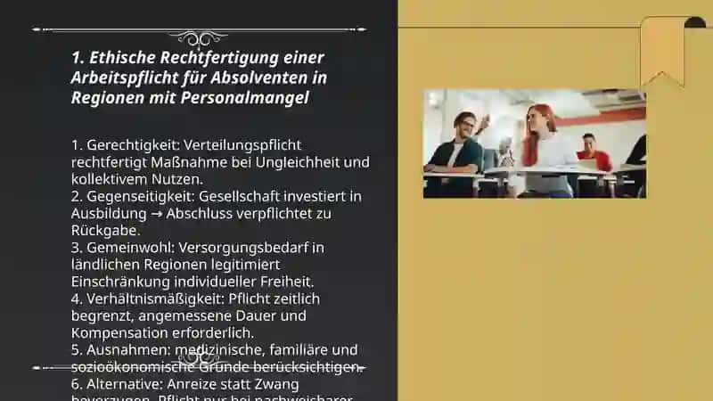 Ethische Rechtfertigung einer Arbeitspflicht für Absolventen in Regionen mit Personalmangel 3