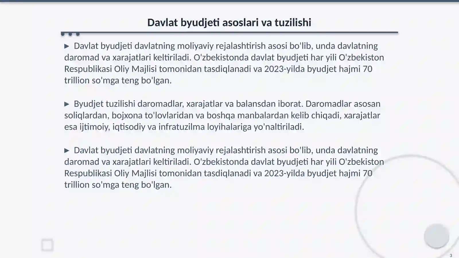 Davlat Byudjeti va Davlat Qarzi 3