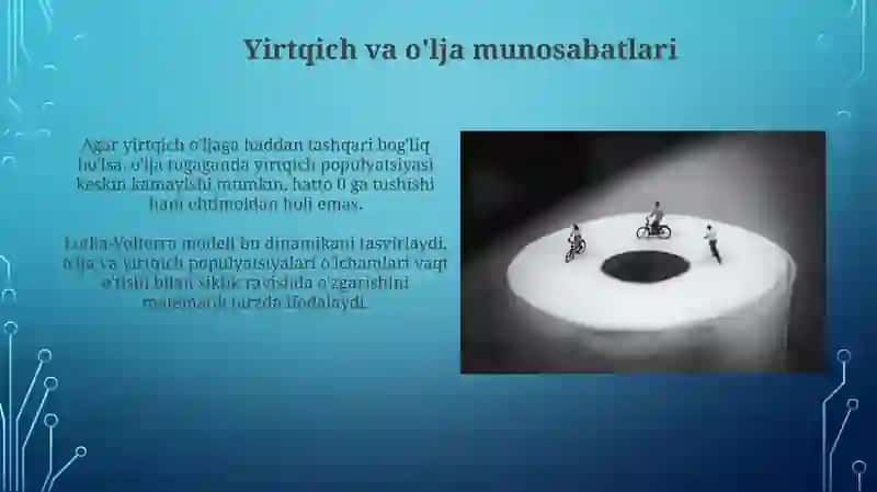 Populatsiyalar sonining siklik o'zgarishlari: asosiy mexanizmlar 3